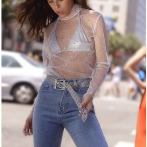 Princie Scattered Drops Mesh Top